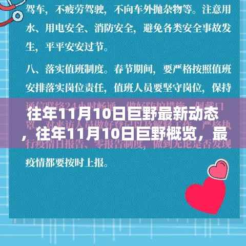 往年11月10日巨野概览,最新动态与发展亮点