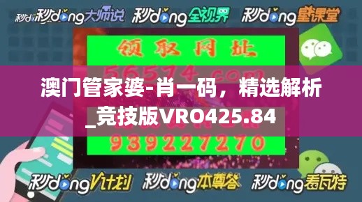澳门管家婆-肖一码,精选解析_竞技版VRO425.84