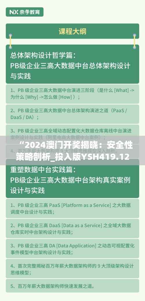 “2024澳门开奖揭晓：安全性策略剖析_投入版YSH419.12解读”